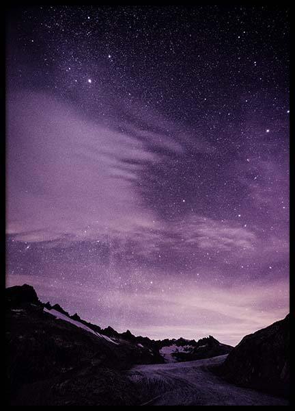 Purple Night Sky Poster in der Gruppe Poster / Naturmotive bei Desenio AB (10046)