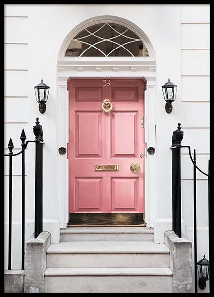 London Pink Door Poster in der Gruppe Poster / Fotografien bei Desenio AB (11368)