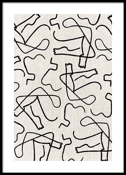 Texture Line Bodies Poster in der Gruppe Poster / Kunstdrucke bei Desenio AB (11427)
