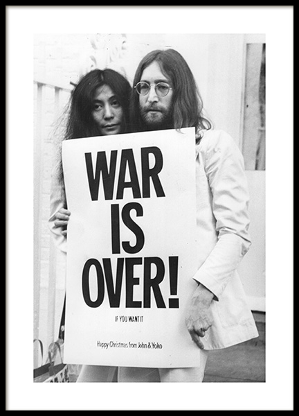 War is Over Poster in der Gruppe Poster / Schwarz-Weiß bei Desenio AB (11970)