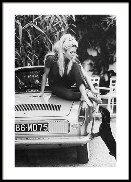 Brigitte Bardot Poster in der Gruppe Poster / Schwarz-Weiß bei Desenio AB (11977)