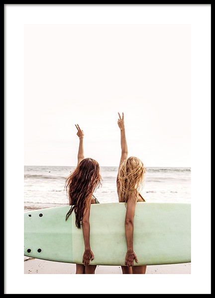 Surfer Girls Poster in der Gruppe Poster / Naturmotive bei Desenio AB (12637)