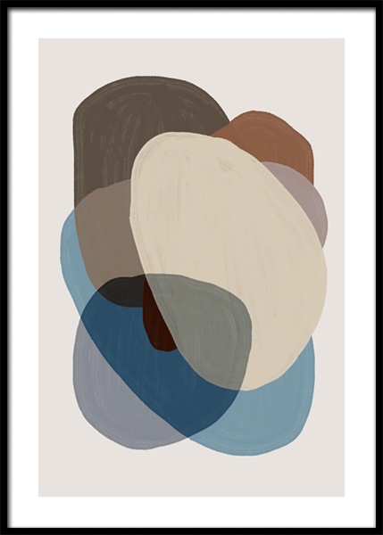 Browns and Blues No2 Poster in der Gruppe Poster / Kunstdrucke bei Desenio AB (14894)