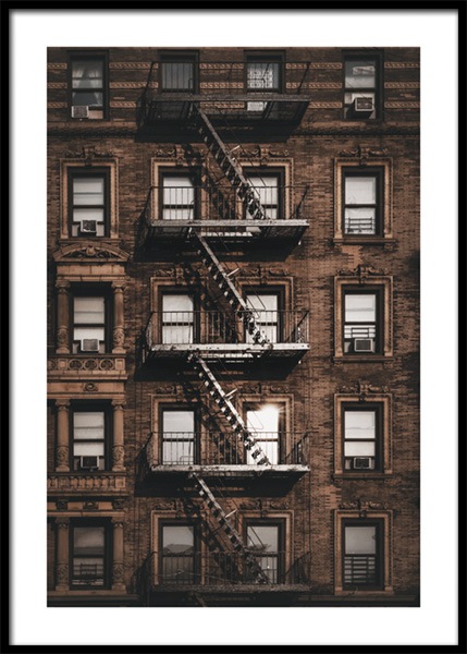 New York Fire Escape Poster in der Gruppe Poster / Fotografien bei Desenio AB (14904)