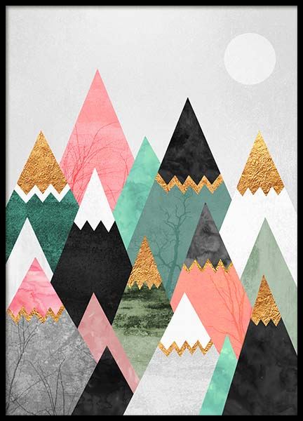 Pretty Mountains Poster in der Gruppe Poster / Grafische Kunst bei Desenio AB (2379)