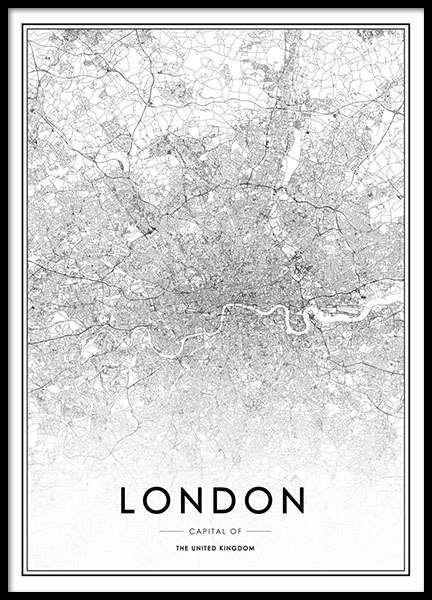 Schönes Poster mit London-Karte, Poster online für Bilderwand