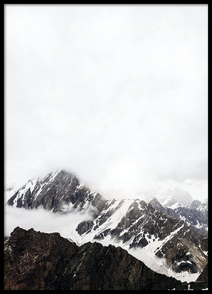 Poster mit stilvoller Gebirgsfotografie