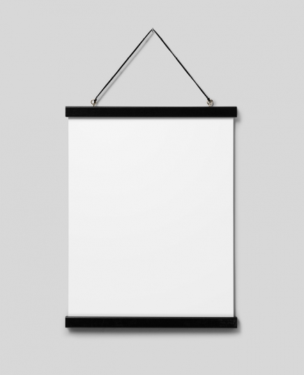 Posterleiste schwarz 31 cm, magnetbefestigung