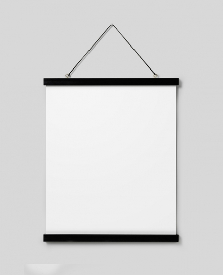 Posterleiste schwarz 41 cm, magnetbefestigung