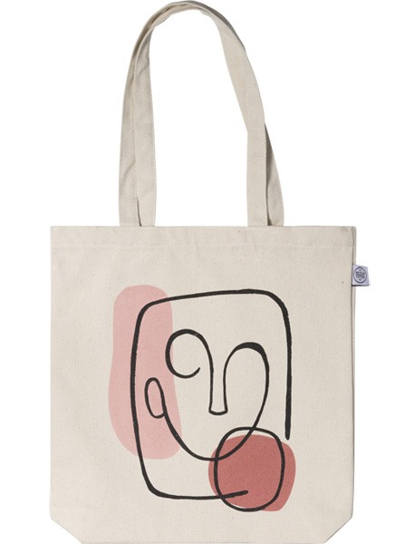 Abstract Face Tote Bag in der Gruppe Limited edition bei Desenio AB (TOTE50145)