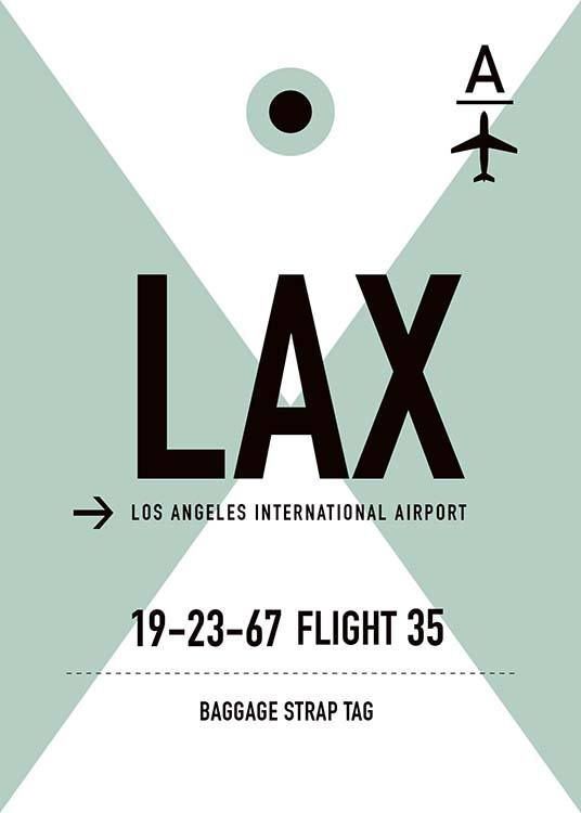 LAX Los Angeles Poster / Karten und Städte bei Desenio AB (10007)