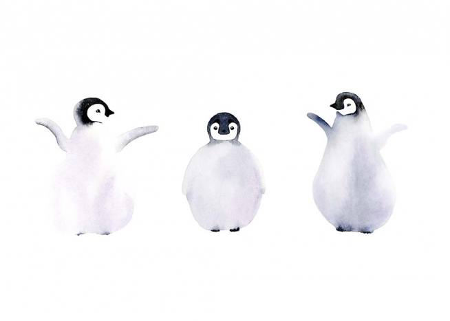 Three Penguins Poster