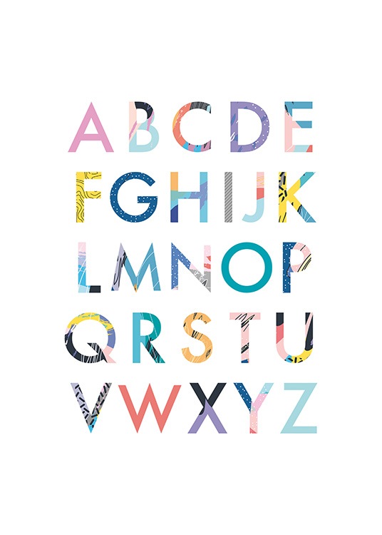 Color Alphabet Poster
