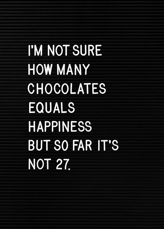 Chocolates is Happiness Poster