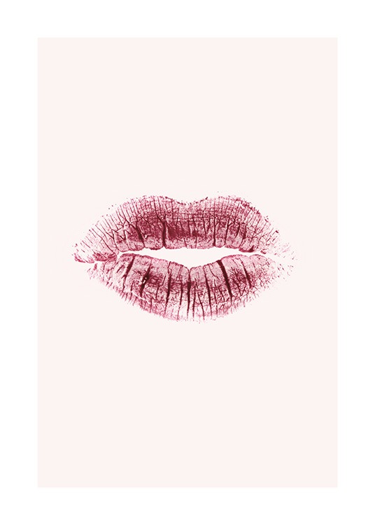 Lipstick Kiss Poster Lippenstift Poster In Rosa Desenio At