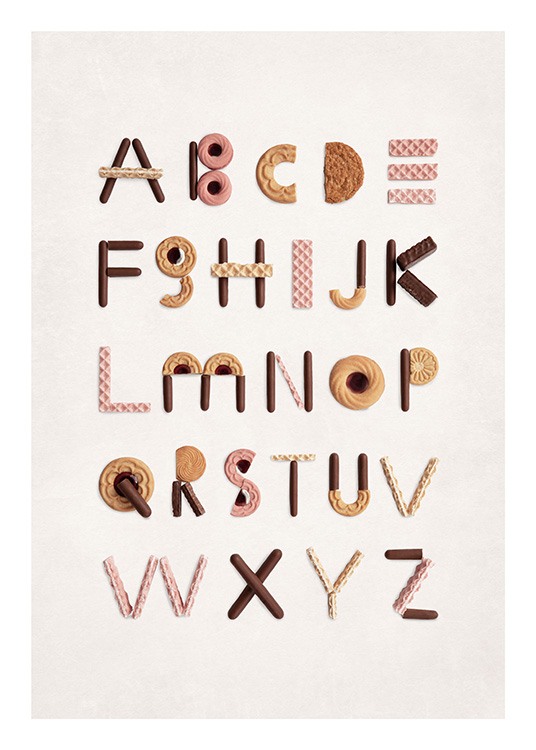 Cookie Alphabet Poster