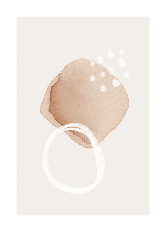 Round Aquarelle No1 Poster