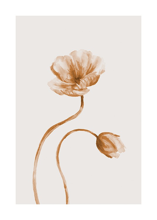 Painted Flower No2 Poster
