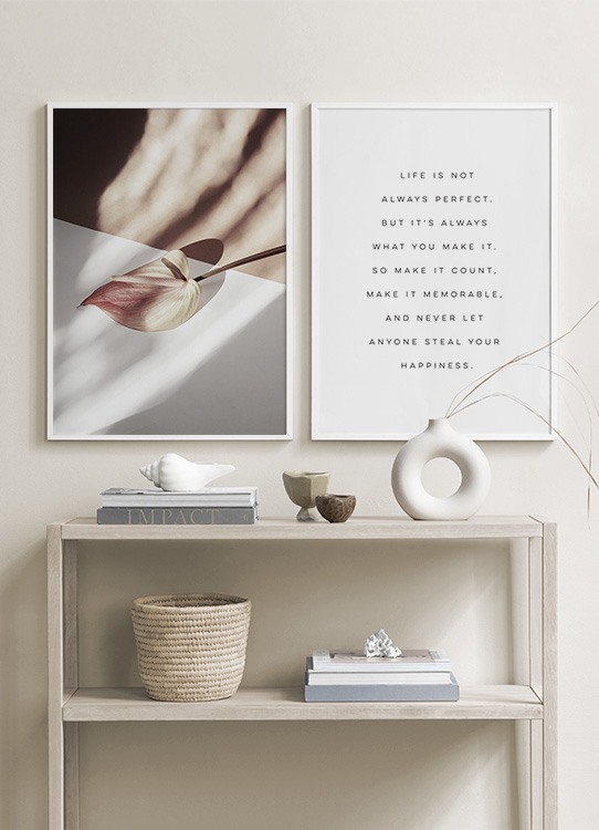 Pink Peace Lily Poster Friedenslilie Desenio At