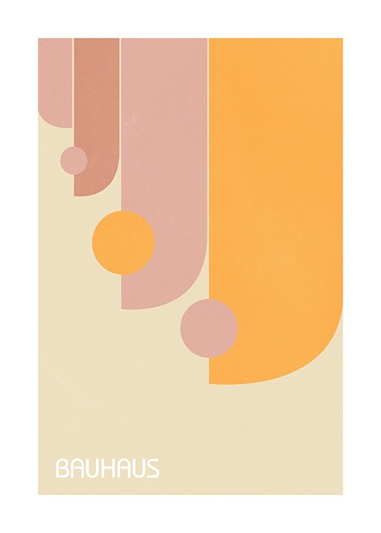 Colorful Bauhaus No1 Poster