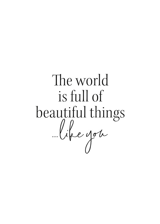 Beautiful Things Like You Poster