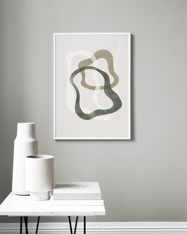 Abstract Green Shapes No2 Poster - Abstrakte Form grün - desenio.at
