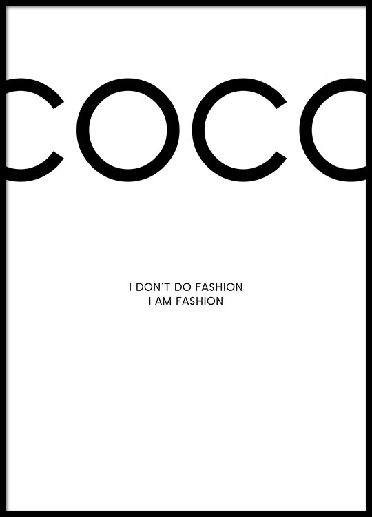 Coco Chanel Poster Poster Mit Fashion Zitaten Plakate Online Desenio At