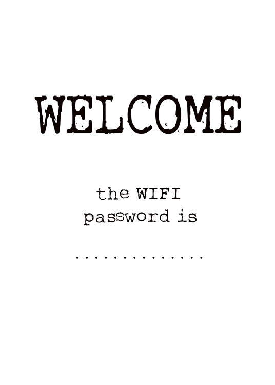 Wifi Password, Poster
