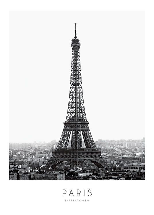 Schwarz Weiss Poster Mit Eiffelturm Paris Poster Poster Mit Fotografien Desenio At