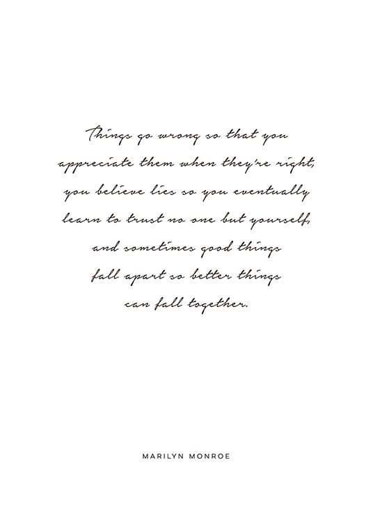 Quote of Marilyn Monroe, Poster