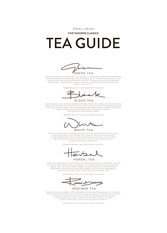 Five Tea Classics, Poster