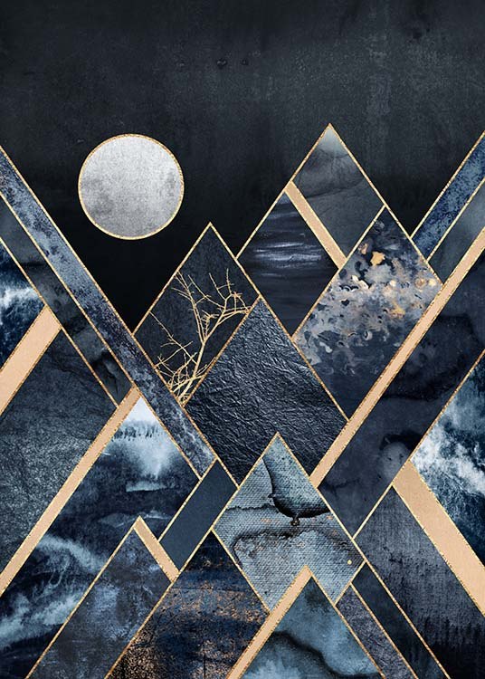 Stormy Mountains Poster